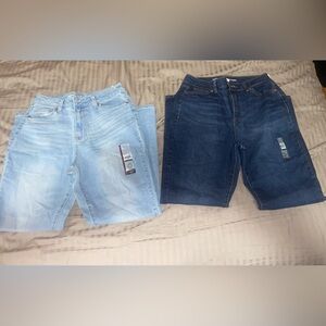 Light and Dark Blue Denim Jeans